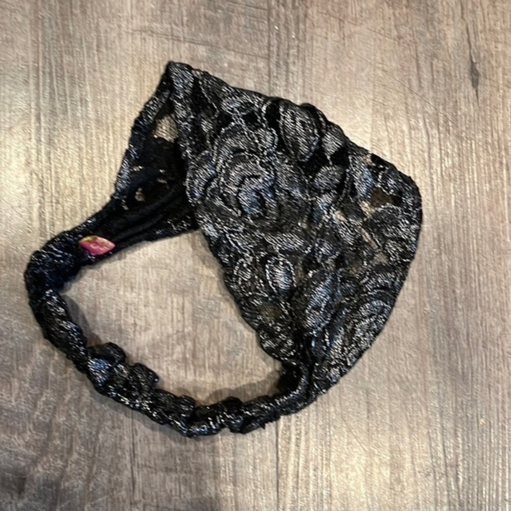 Cara brand black shimmer lace headband